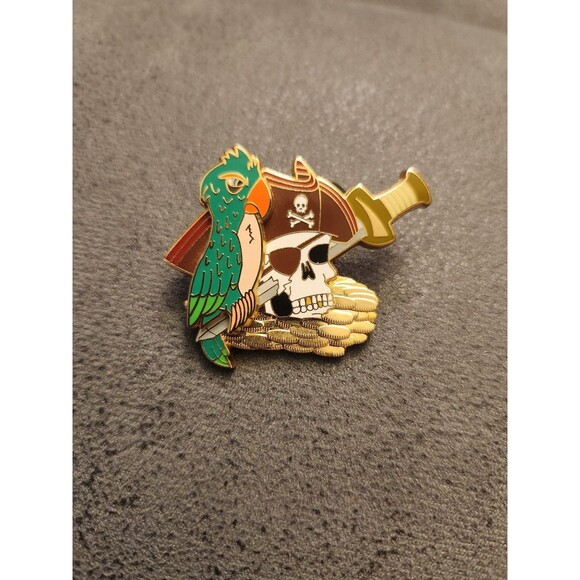 Disney Other - Disney Pirates Of The Caribbean Parrot and Skull Pin